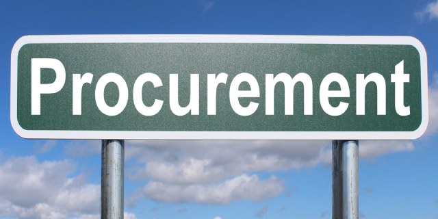 Roadsign with text "Procurement